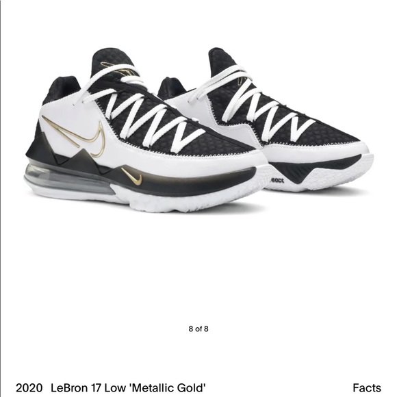 Dead Stock Lebron 17 Black White & Gold Metallic- 7 - Picture 1 of 8